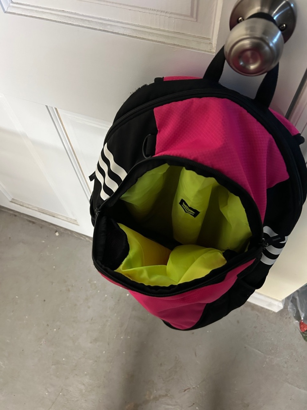 adidas Hot Pink and Black Sports Backpack - Picture 2 of 4